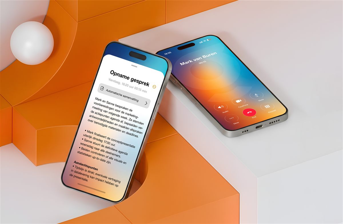 Automatische gesprekssamenvatting van Shomi op een mobiel